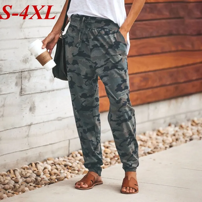 

Womens Camo Cargo Joggers Trousers Ladies Bottoms Jogging Gym Pants Tracksuit