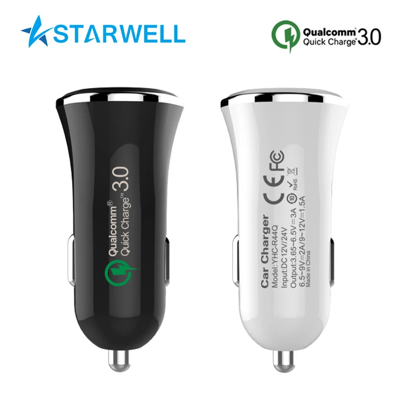 Высокая qulity 18 Вт Сертифицированный qc3.0 зажигалка usb автомобильное зарядное