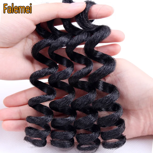 FALEMEI 6inch crochet braids Short curly hair 70g 20strands/pack
