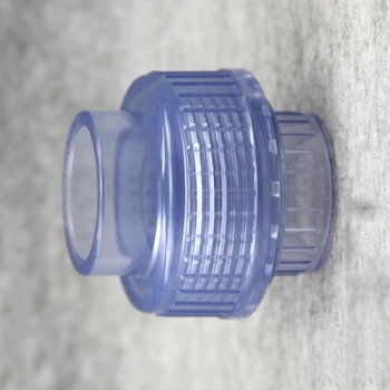 

32mm Inner Diameter Transparent PVC Union Single Quick Pipe Fitting Water Connector For Garden Irrigation Aquarium Fish Tank