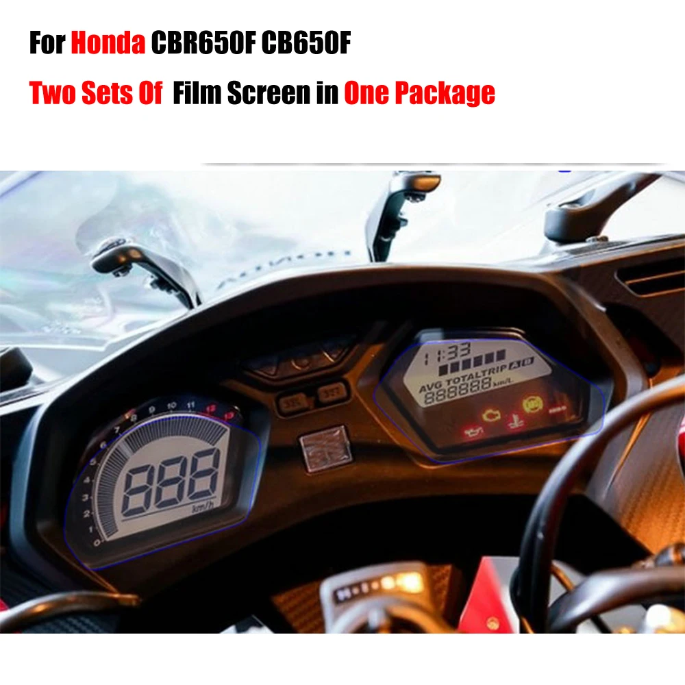 

Two Sets Film Screens In One Parcel For Honda CBR650F CB650F Cluster Scratch Protection Film Screen Protector CB CBR 650F 2017