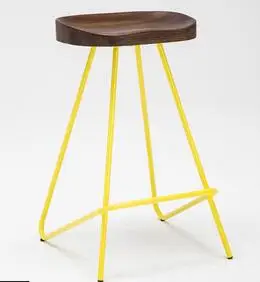 Contracted solid wood stool industrial wind restoring ancient ways is the bar stool steel bar chair Contracted solid wood stool industrial wind restoring ancient ways is the bar stool steel bar chair