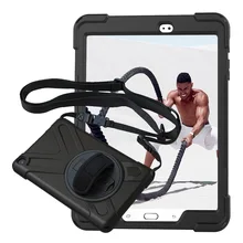 Для samsung Galaxy Tab S2 9,7 SM-T810 T815 пиратский чехол для планшета силиконовый+ PC жесткий чехол с подставкой и ремешком на запястье+ плечевой ремень