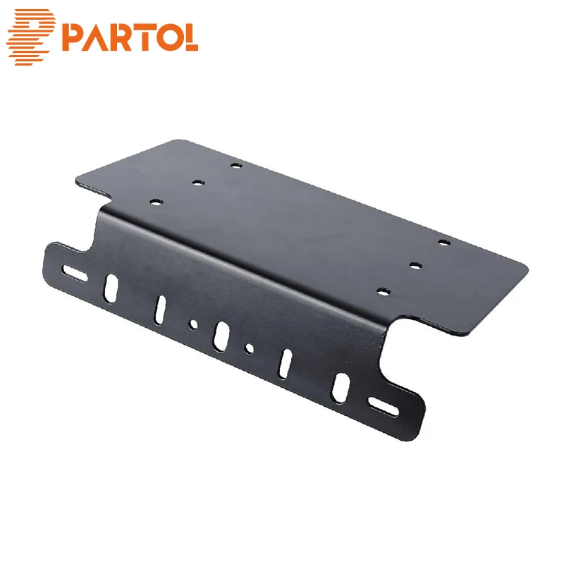 

Partol Universal Black Car License Plate Mounting Bracket Placement On Front Bumper For Trucks Pickups SUV Jeep 4x4 Cars