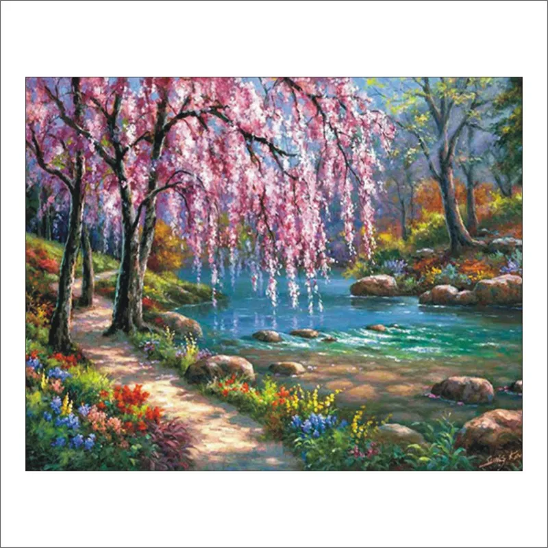 

5D DIY Diamond Embroidery Landscape Tree Diamond Painting Landscape Cross Stitch Sewing Home Decoration Gift T048