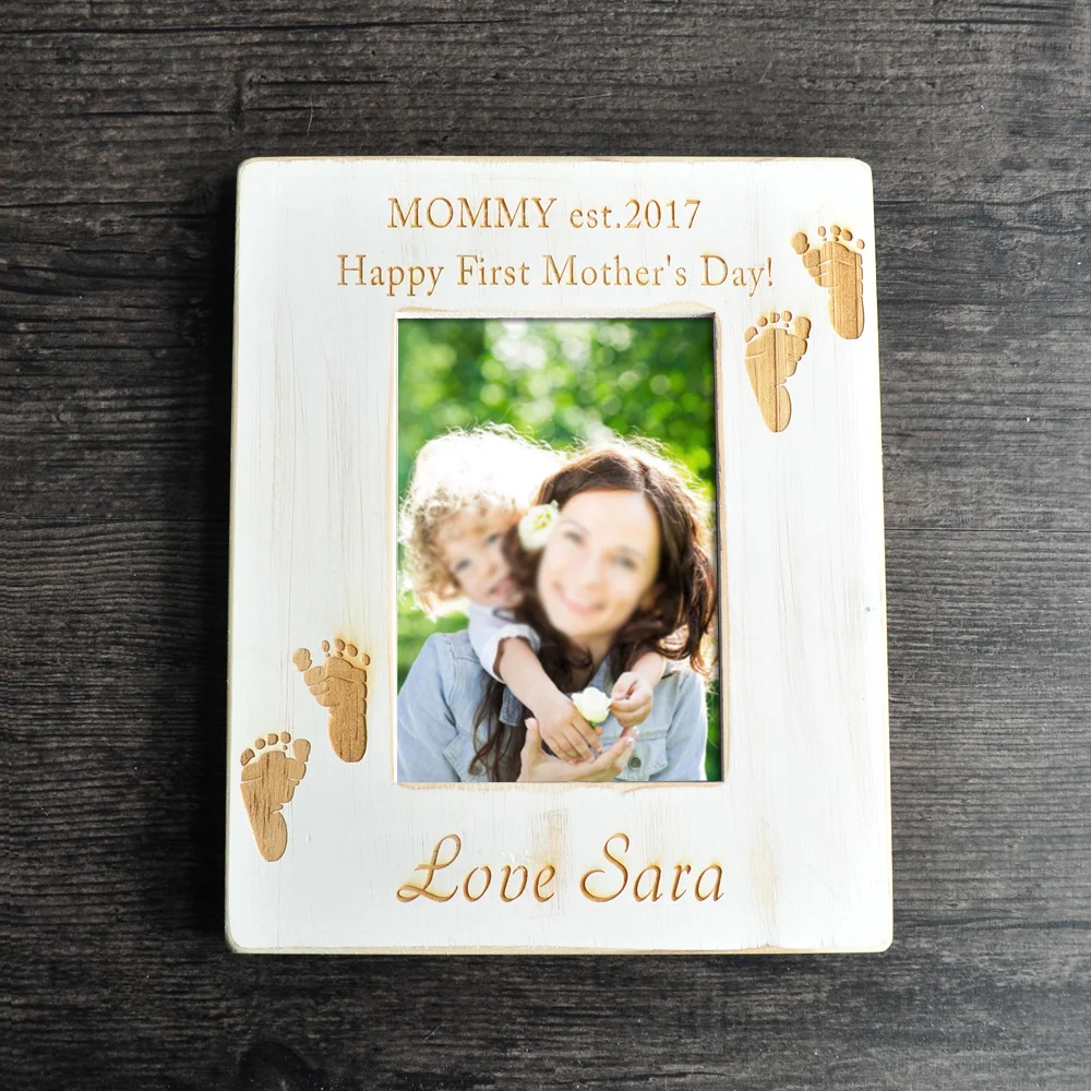 

Personalized Picture Frame,First Mothers Day Gift, Custom Picture Frame,Mommy Established Date,Gift For New Mom