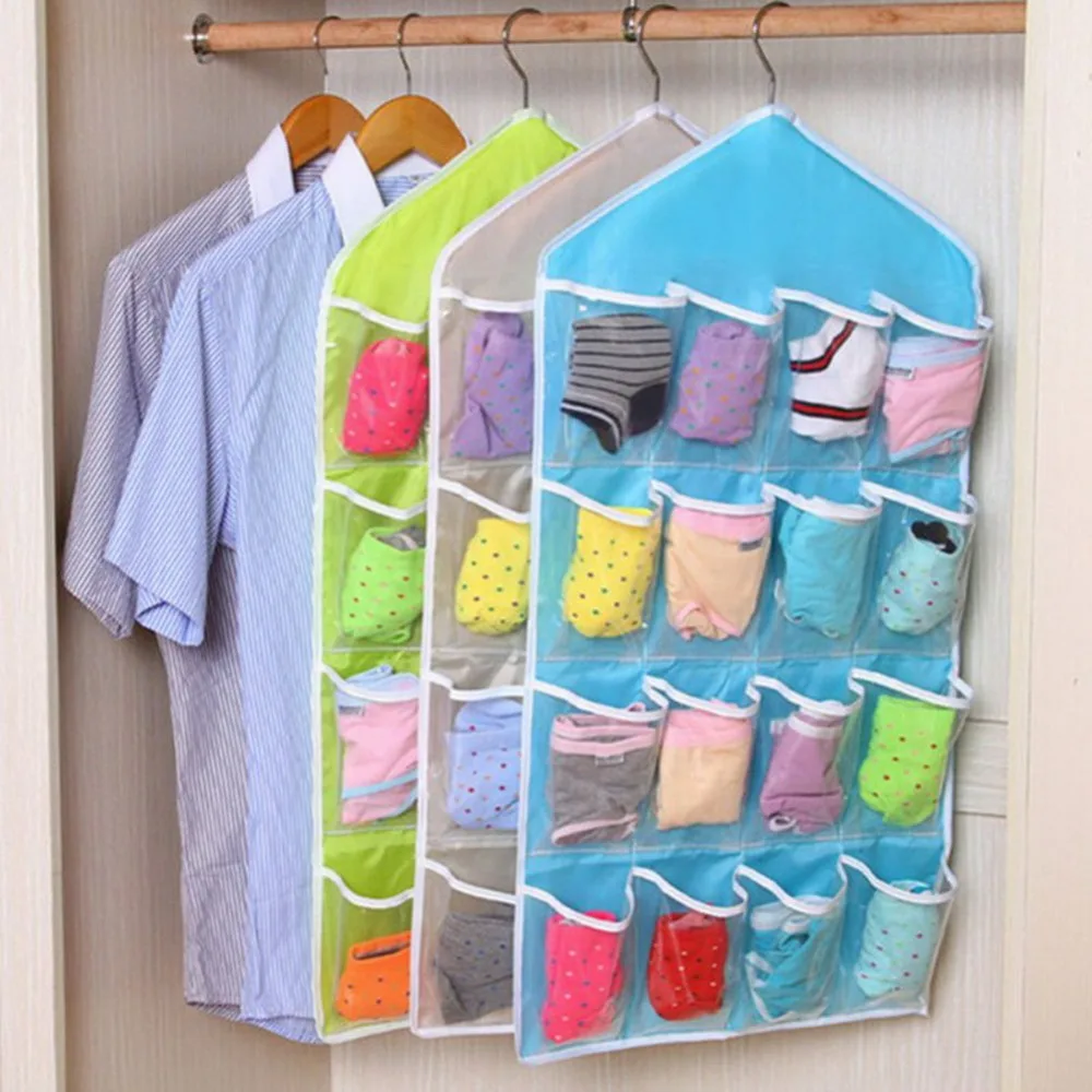 16 Lattice Transpa Wardrobe Bag Shelf Hanging Bedroom Wall Door 16 Lattice Transpa Wardrobe Bag Shelf Hanging Bedroom Wall Door Closet Storage Net Kids Toy Organizer