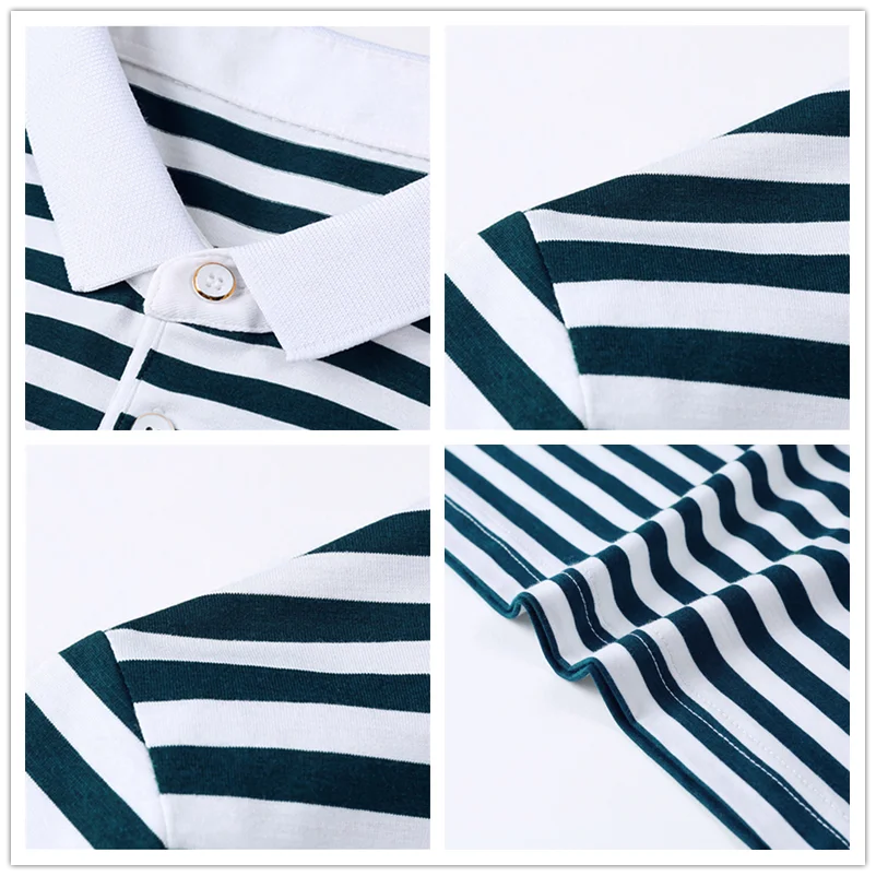 BROWON New Arrival Casual Summer 2018 Me's Short Sleeve T-shirt Turn-down Collar Contrast Color Striped Pullover Mens Clothing BROWON New Arrival Casual Summer 2018 Me's Short Sleeve T-shirt Turn-down Collar Contrast Color Striped Pullover Mens Clothing