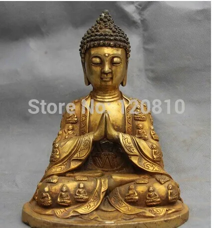 

China Buddhism Copper Bronze lotus flower Guan Yin Kwan-yin Boddhisattva Statue
