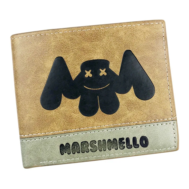 

Cool Anime Marshmello PU Leather Folding Wallet Money Bag Card and Photo Holder for Girl and Boy Gift Pocket Purse