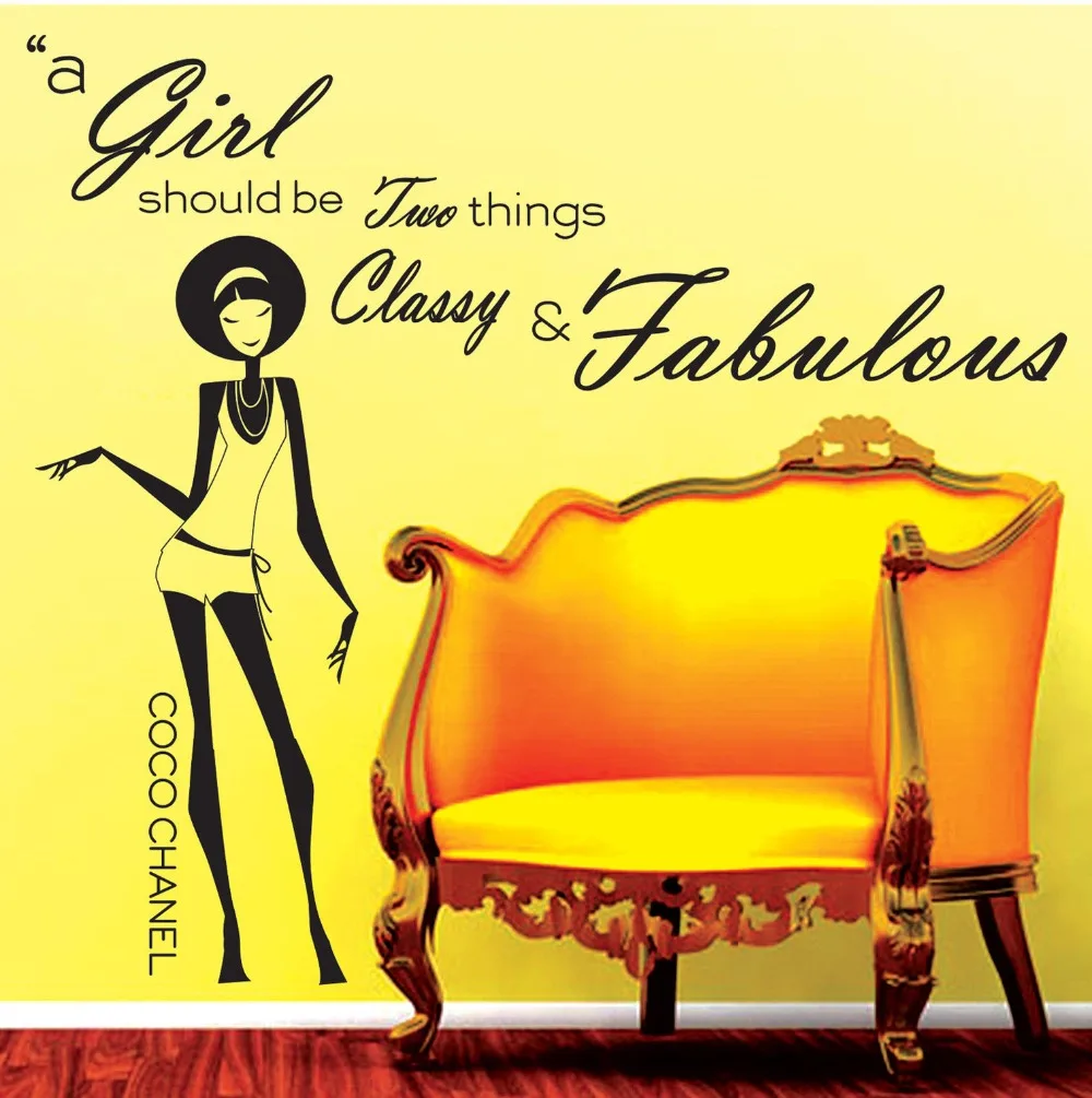 

Removable vinyl wall decoration lady elegant fashion girl's room decorative wall murals Art Deco decal stickers F-102