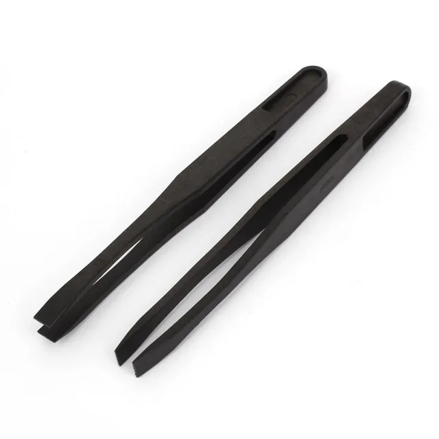 Flat Tip Plastic Anti Static Tweezers