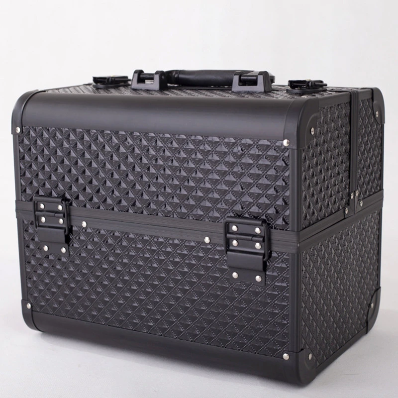 Professional Aluminium Pvc Nail Toolbox Make Up Beauty Case Cosmetic