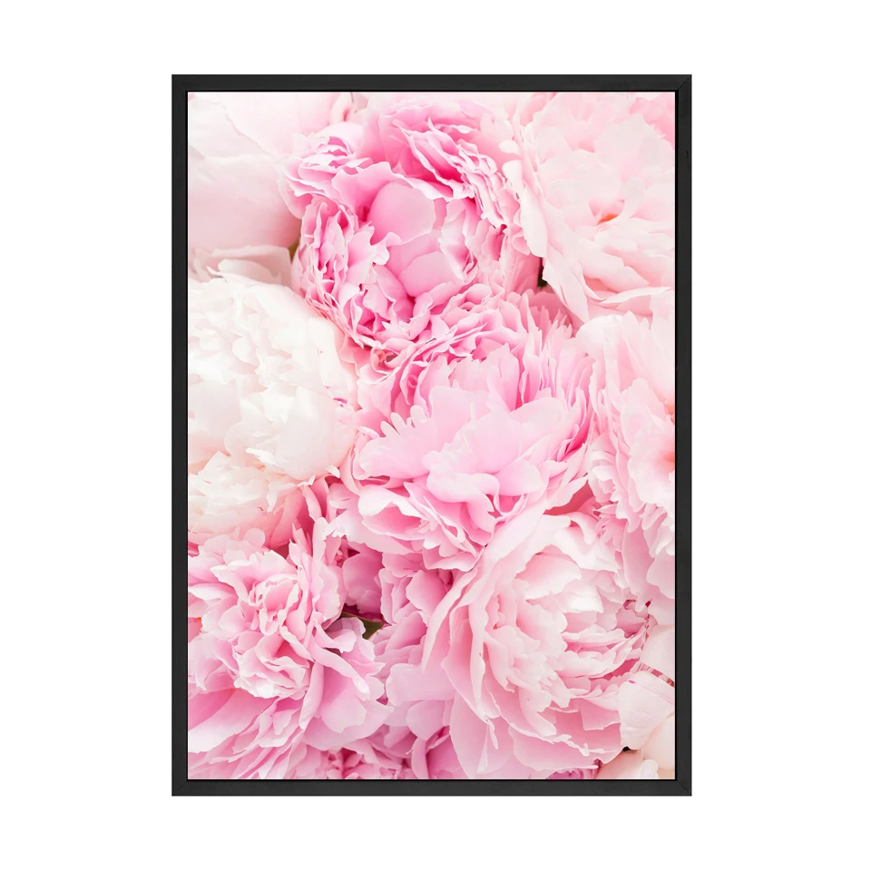 Скандинавское Искусство Цветок Холст плакат розовый Пион цветочный принт живопись в скандинавском стиле настенные картины Современные украшения гостиной - Цвет: Picture 1