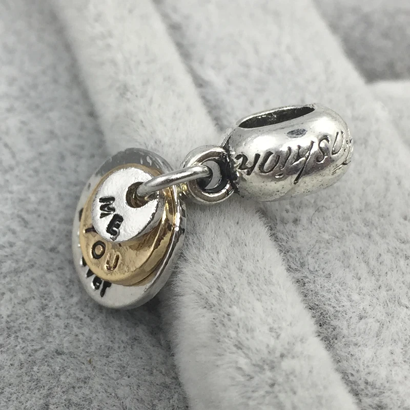 Подвеска You & Me Forever с европейскими бусинами подходит для браслетов и