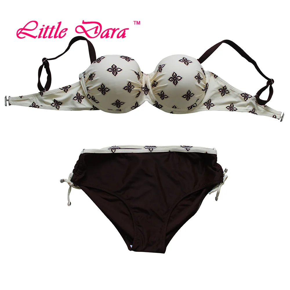

[little dara]2016 New  Sexy  women bikini set  Plus size swimwear big size swimsuit