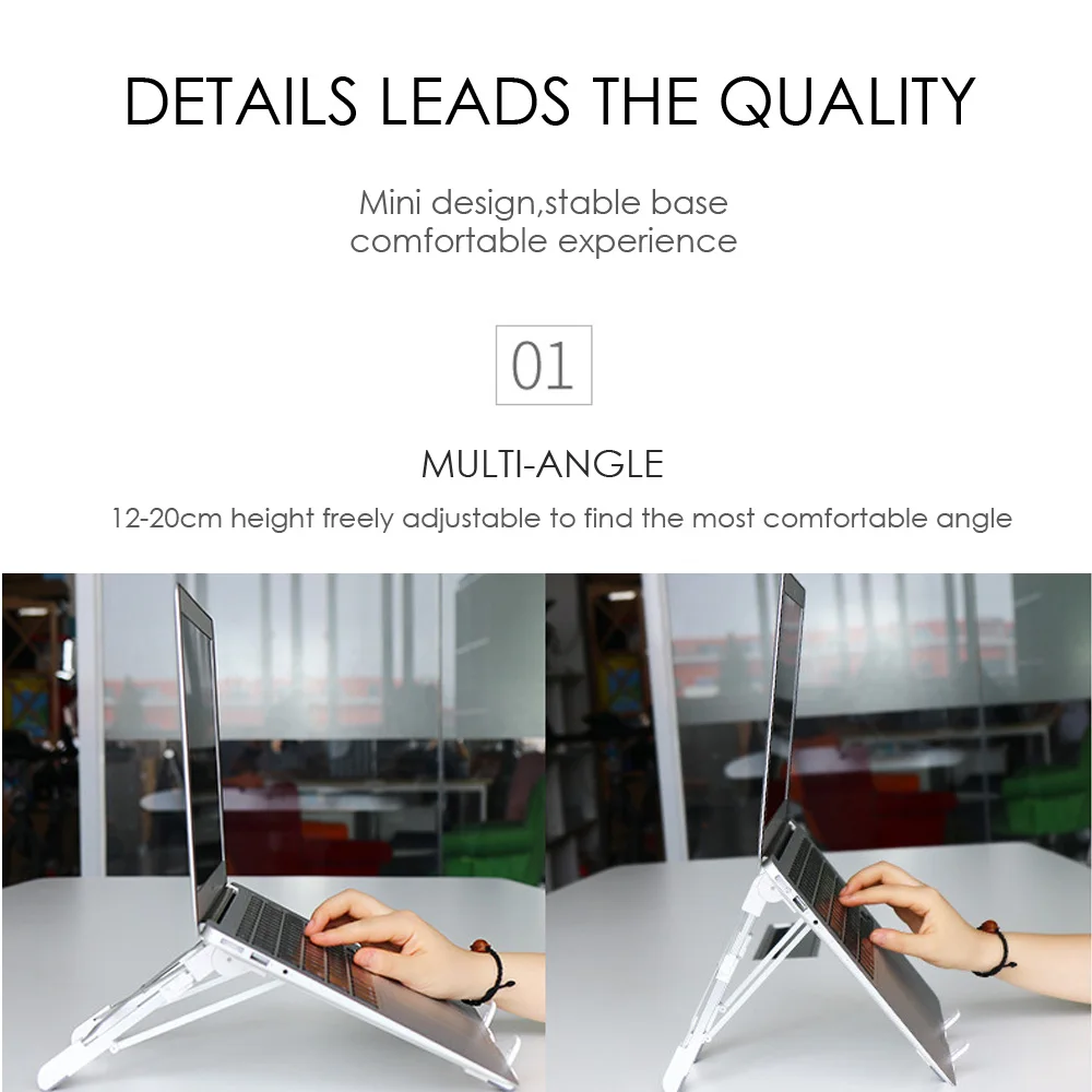  Foldable Laptop Stand Aluminum Alloy Desktop Adjustable Notebook Holder Desk Table Laptop Stand For