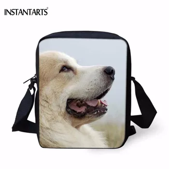 

INSTANTARTS Funny Pattern Baby School Bags Cute Animal 3D Printing Great Pyrenees Dog Kindergarten Boys schoolbags Messenger Bag