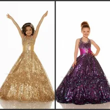 Довольно платье-линии повод-образным цветы платья из бисера пояса для подружек невесты платье тюль блестки детские маленькие девочки LD1642