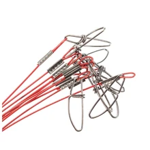 Хорошая сделка-приманки для ловли рыбы, Нержавеющая сталь следов проволочный вдеватель Spinner Поворотный Линия 50 см/50 кг Размер: 10 шт