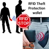 New RFID Blocking Genuine Leather Men Money Clip Wallet Small Card Protection Purse Mini Cash Holder For Man 6