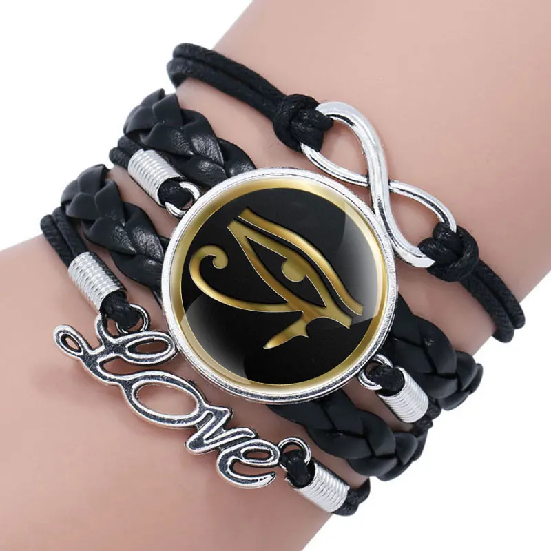 Классические модные креативные комплекты ювелирных изделий «глаз гора» имеют карманные часы, ожерелье с подвеской, браслет-цепочка с
