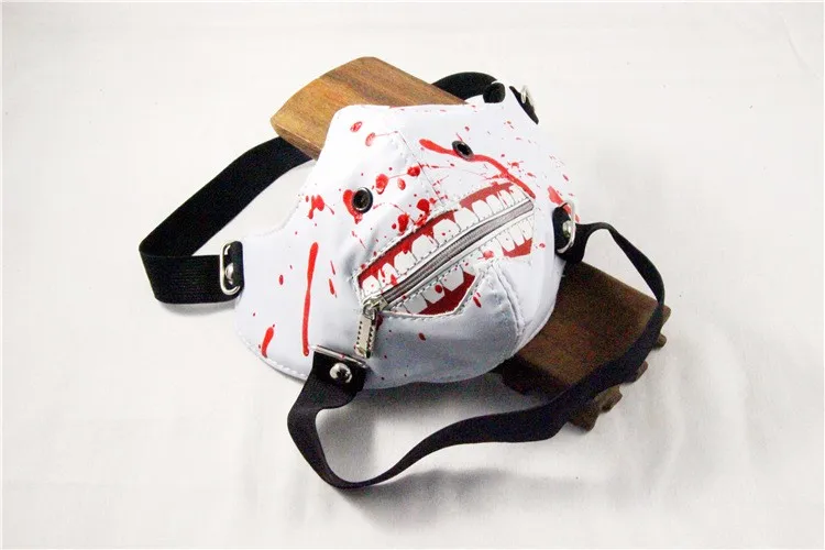 Tokyo Ghoul Nishiki Nishio Weird Gothic Punk Cosplay Mask PU Leather Cool Mask Free Shipping (9)