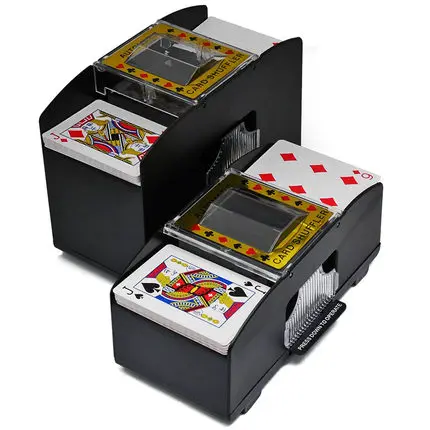  Board Game Automatic Poker Card Shuffler Wooden Electric Playing Shuffling Machine Gift Funny Famil