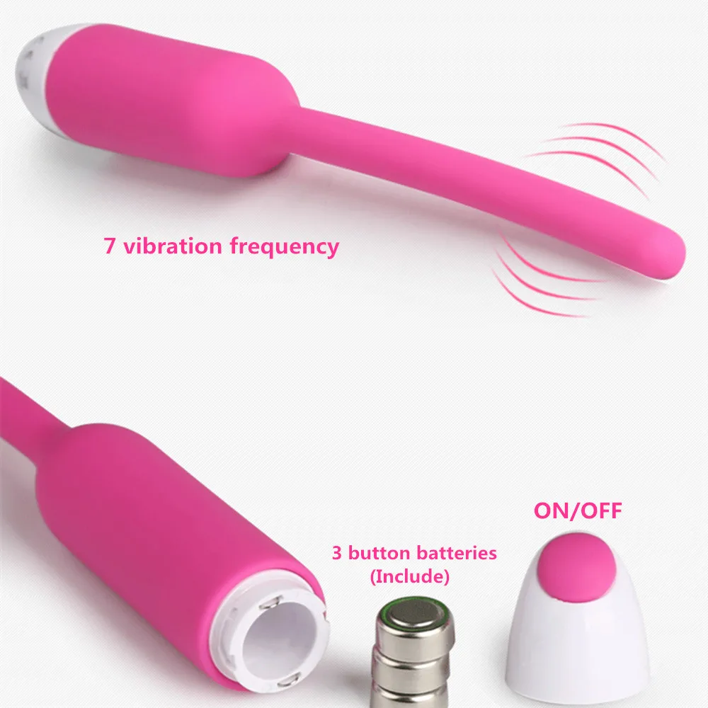 Male Penis Plug 7 Speed Vibrator Urethral Dilator Sounding Rod Silicone Electric Massager Adult Sex Toys for Men Masturbator (5)