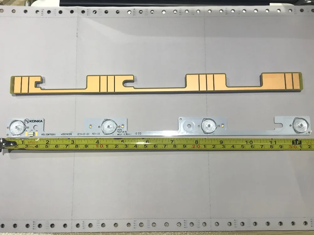 4 шт/ для Konka KDL32MT626U, комплект из 2 предметов, 4 светодиодный& 2 шт. 3 светодиодный 35019055 35019056 светильник панели 32 дюймов Задняя светильник светодиодный полосы 6v