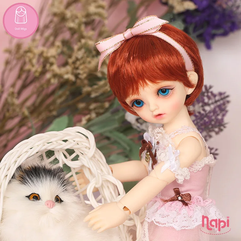 Парик для куклы bjd 1/6 короткий прямой 6,6 дюймов NAPI Karou shinee прекрасный температура натуральный парик Детские волосы bjd кукла L6-07#704 цвет