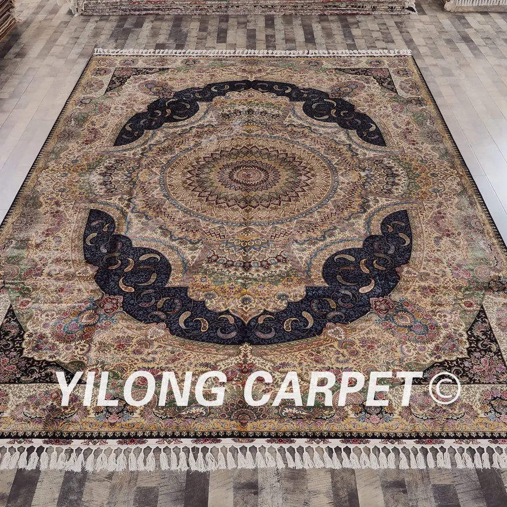 Yilong 10'x14' одежда высшего качества Турция oriental ковры персидские шелковые ручной работы шелковый ковер (YWX002A-10x14)