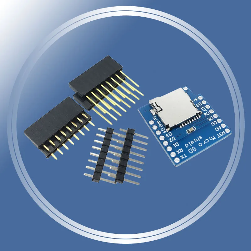 

Micro SD Card Shield for WeMos D1 Mini WiFi ESP8266 TF Memorry Storage Card Module With Pins for Arduino