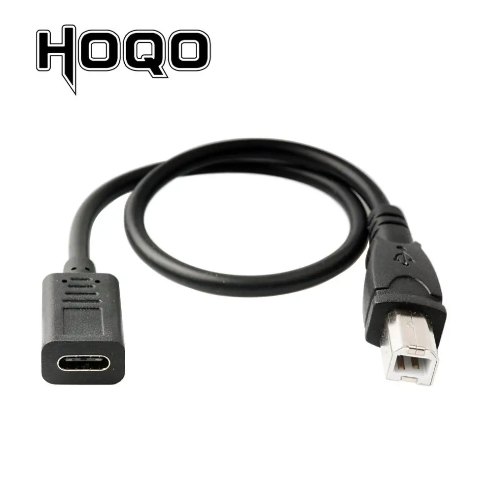 USB-C Female to B Male Pinter Cable USB 3.1 Type C Male Connector to USB 2.0 Type Male Data Converter for Pro Air _ - Mobile