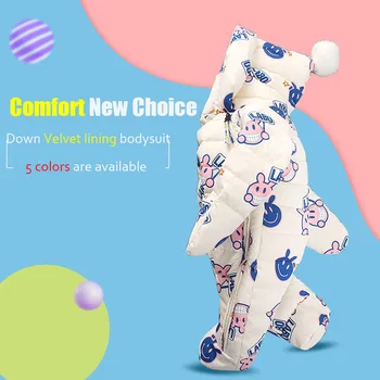 

Baby's Duck Down Bodysuits &One-Pieces with velvet Baby Winter Outfit baby winter clothes