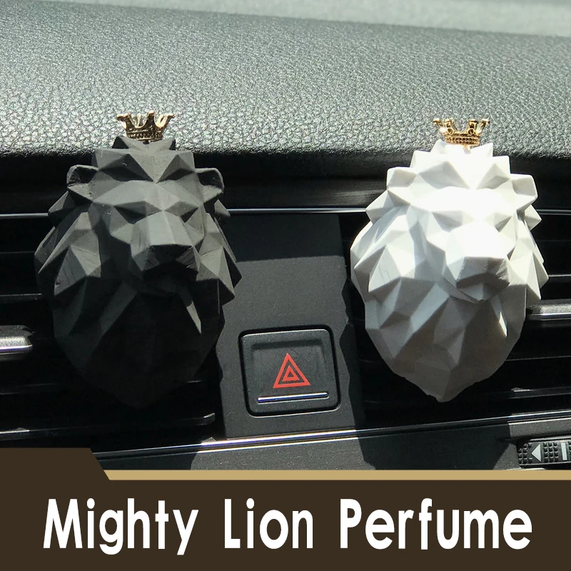 

Auto Car Air Freshener Perfume Clips Fragrance Ceramics Crown Lion Air Outlet Vent Fresh Men Women