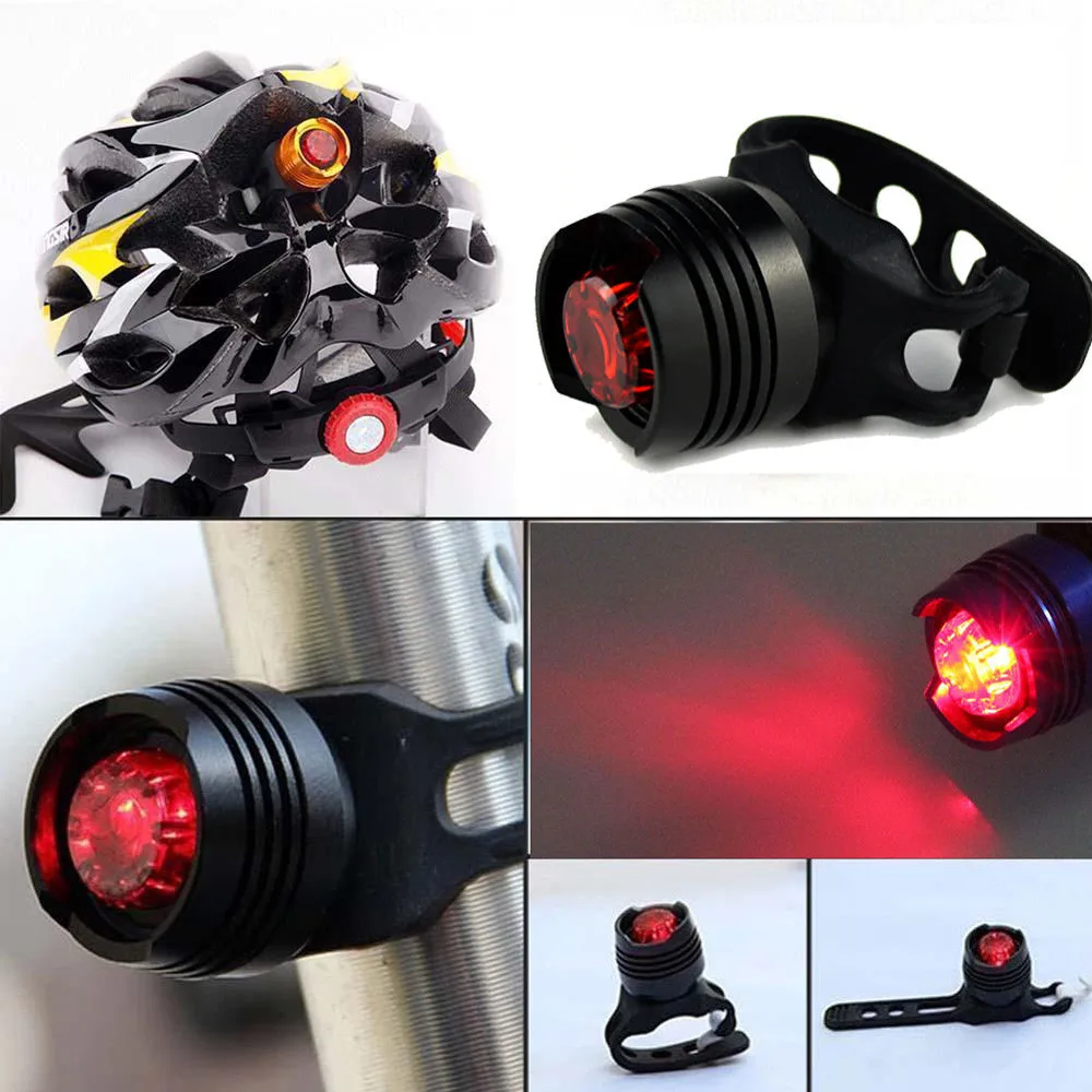 

red High End 2 Pack Bike Bicycle Red LED Rear Light 3 modes Waterproof Tail Lamp Black Luz de bicicleta only red light