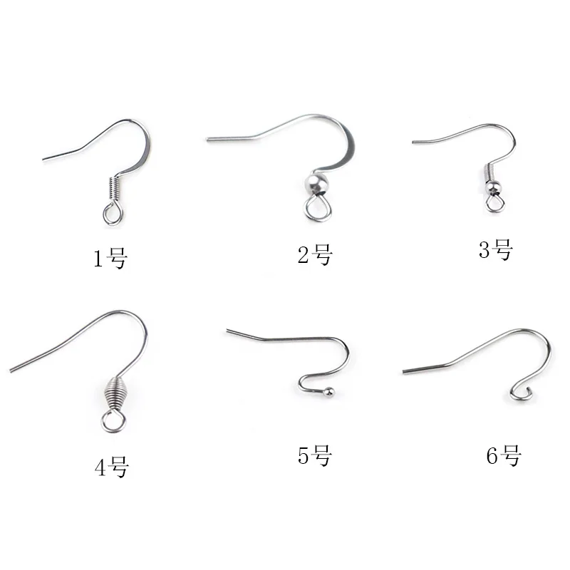 50pcs Surgical Stainless Steel Hypoallergenic French Hook Earwires Surgical Stainless Steel Hypoallergenic