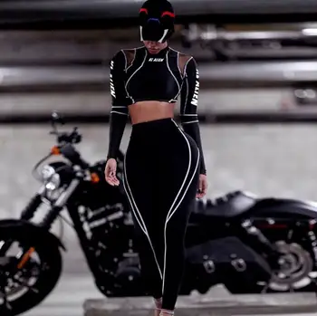 

women fashion fitness leggings high elastic waist white striped patchwork sporting push up female slim workout leggings