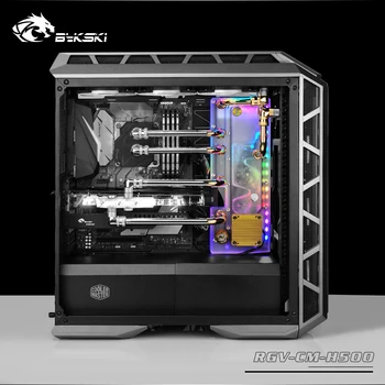 

BYKSKI Acrylic Board Water Channel Solution use for CoolerMaster H500M/500P Computer Case for CPU and GPU Block / 3PIN RGB Light