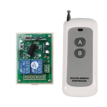 

12V DC 2CH Remote Control Switches Relay Receiver Long Range Transmitter Learning Code Momentary Toggle Latched 315mhz/433mhz