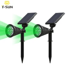 T-SUNRISE, 2 упаковки, зеленый светодиодный солнечный светильник, s Точечный светильник, светильник, настенный светильник, уличный садовый солнечный светильник, декоративный светодиодный водонепроницаемый