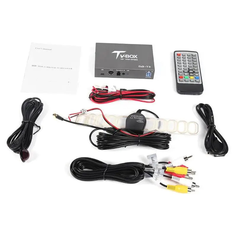 Car Mobile DVB-T2 Digital TV Receiver Tuner Box for In Car DVD Video System