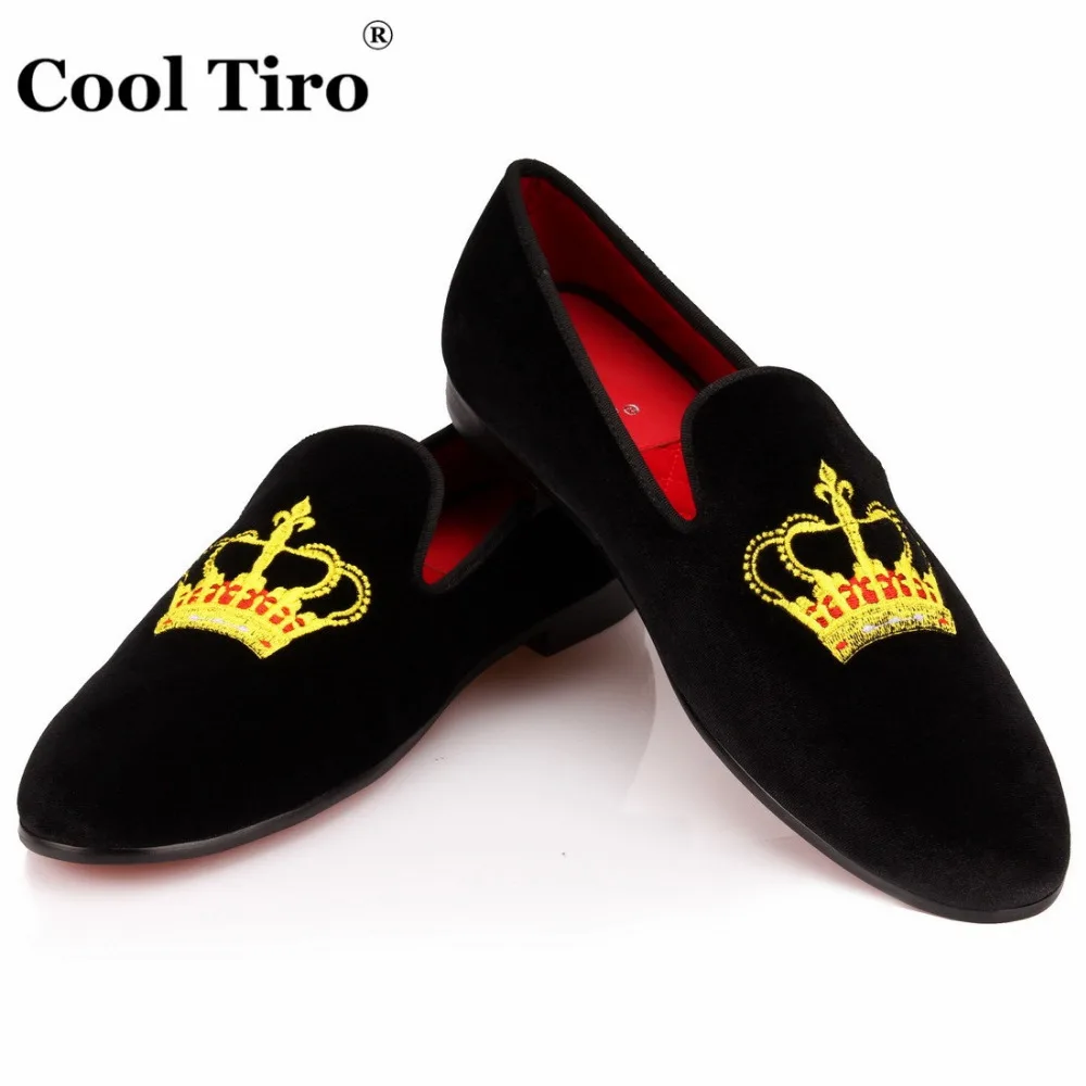 Cool TIRO/синий/белый/фиолетовый бархат мужские туфли на плоской подошве Мокасины Повседневная императорская корона свадебное платье ручной работы роскошь для скольжения на обувь