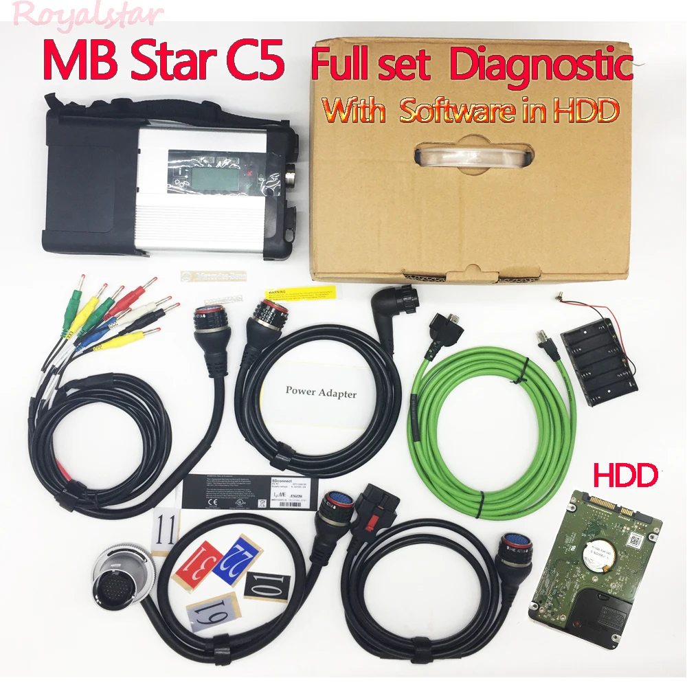 Новые звезды MB SD C5 диагностический сканер инструмент с новейшим V09.2018 программное обеспечение xe-попробуйте бесплатно установить HDD для МБ