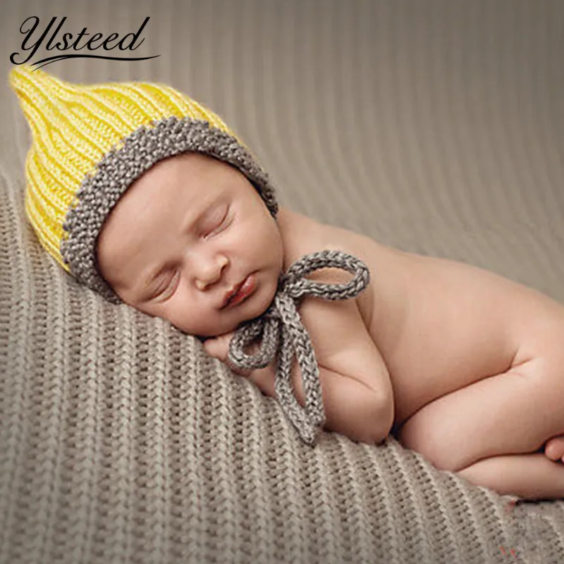 Newborn Props Baby Boy Photo Props Infant Knitting Hat Winter Cute Cap