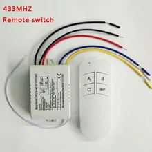 433 433MHz AC 220v Digital remote Control Switch 3 channels Wireless switch ON/OFF 3-Ways Lamp High Quality WALL Switch for led