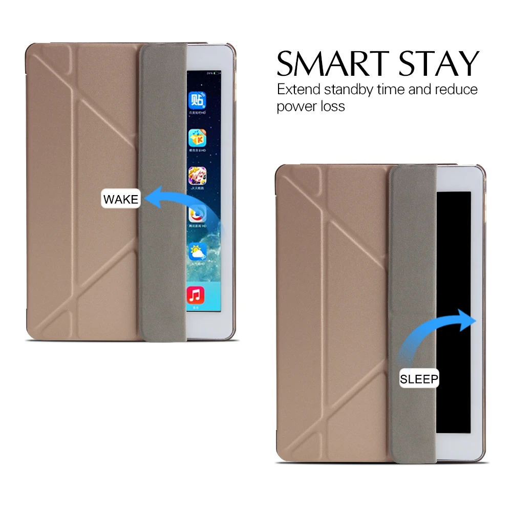 Кожаный чехол для iPad 3 4 2 ультратонкий умный флип из искусственной кожи с