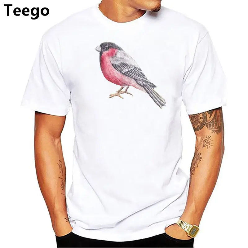 

New harajuku Bullfinch bird -Shirt Summer fashion men -shirt high quality casual Tops cute bird design man short sleeve Tees