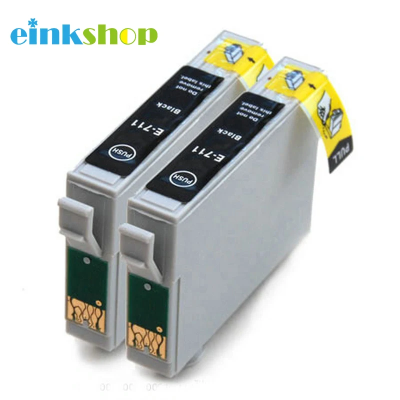 Einkshop 2 шт. T0711 чернильный картридж для принтера Epson Stylus D78 D92 D120 DX4000 SX210 SX215 SX218 SX115 SX400 SX405 SX410 SX415 SX605